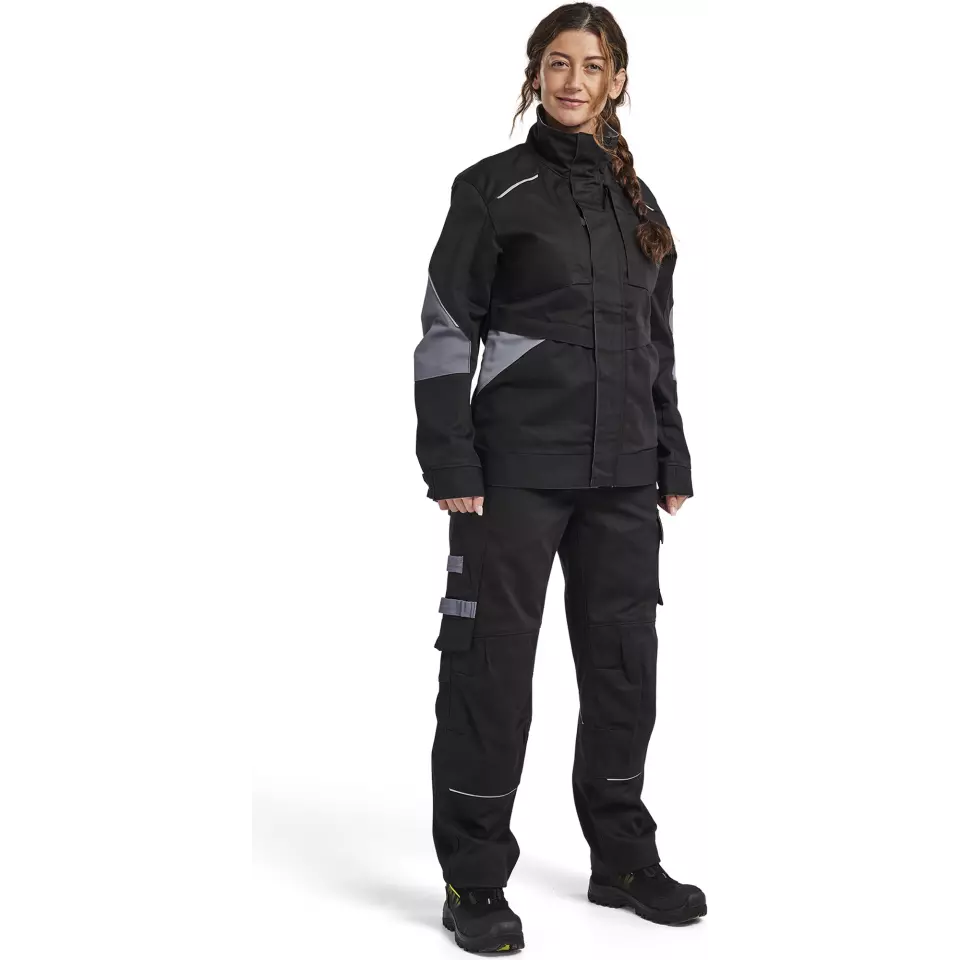 Blåkläder 407115169994, Ladies Flame Resistant Jacket, Black/Grey, image 5, gallery thumbnail