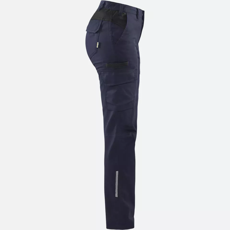 Blaklader 714418328699, Ladies Stretch Industrial Work Trousers, Dark Navy/Black, image 2, gallery thumbnail