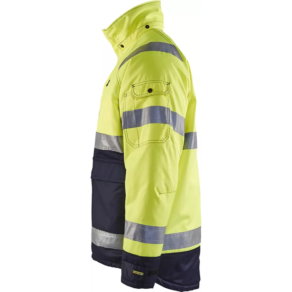 Blaklader 482819003389, High Vis Winter Jacket, Yellow/Navy Blue, image 3, gallery thumbnail