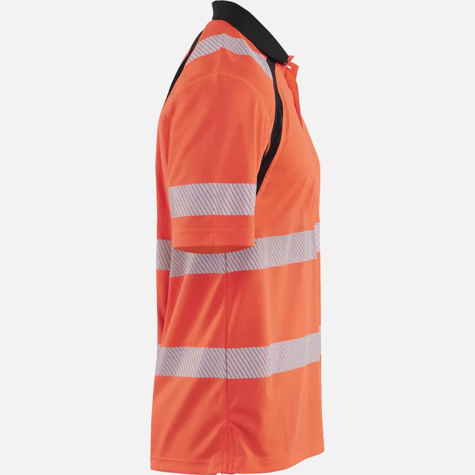 Blaklader 359510135599, High Vis UV Protection Polo Shirt, Red/Black, image 2, gallery thumbnail
