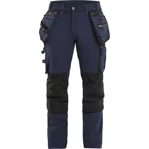 Blaklader X1900 4-Way Stretch Craftsman Work Trousers, Dark Navy/Black