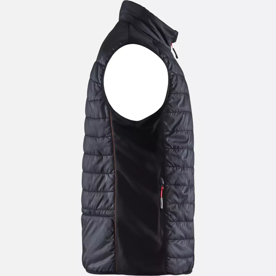 Blaklader 386320309956, Warm Lined Vest, Black/Red, image 2, gallery thumbnail