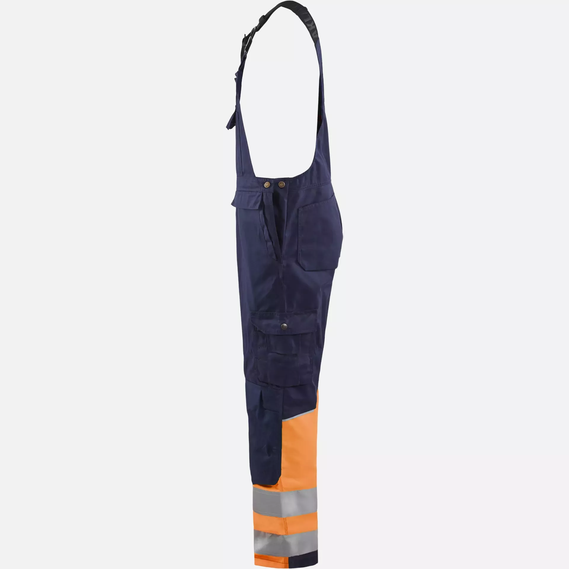 Blaklader 266218008953, High Vis Bib and Brace, Navy/Orange, image 3