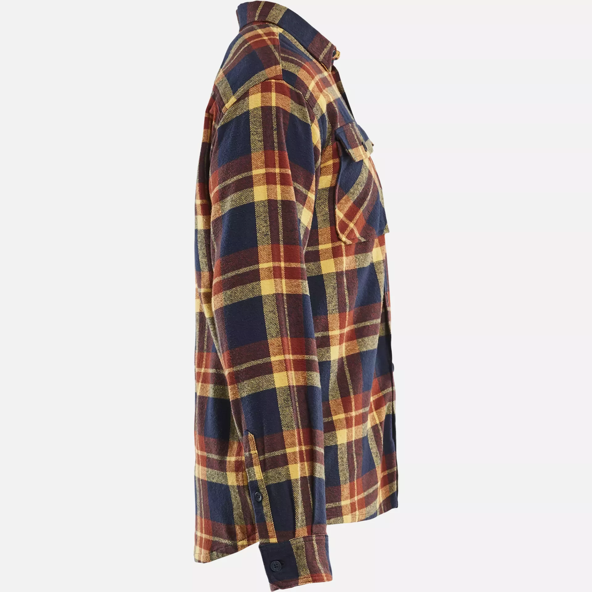 Blaklader 328811685986, Flannel Shirt, Rust Red/Dark Blue, image 2