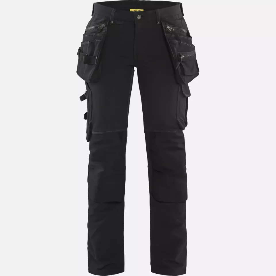 Blaklader 719816449900, Ladies 4-Way Stretch Craftsman Work Trousers, Black, image 1, gallery thumbnail