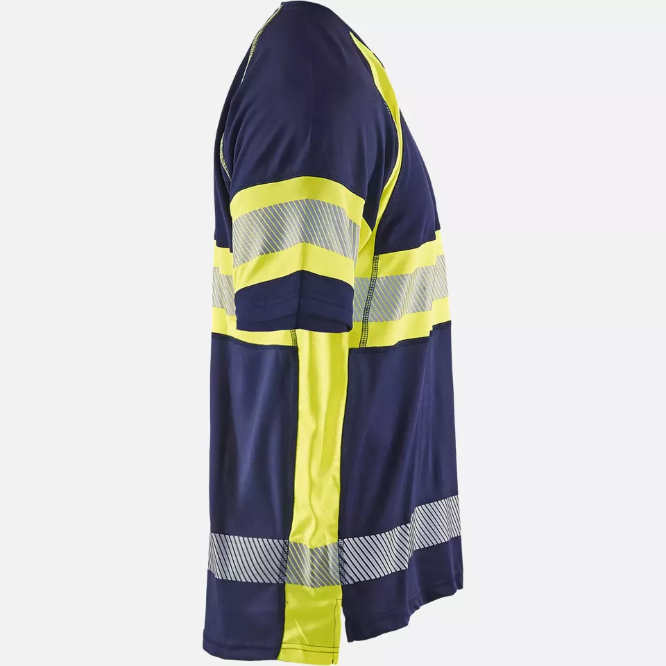 Blaklader 333710518933, High Vis UV Protection T-Shirt, Navy Blue/ Yellow, image 2, gallery thumbnail