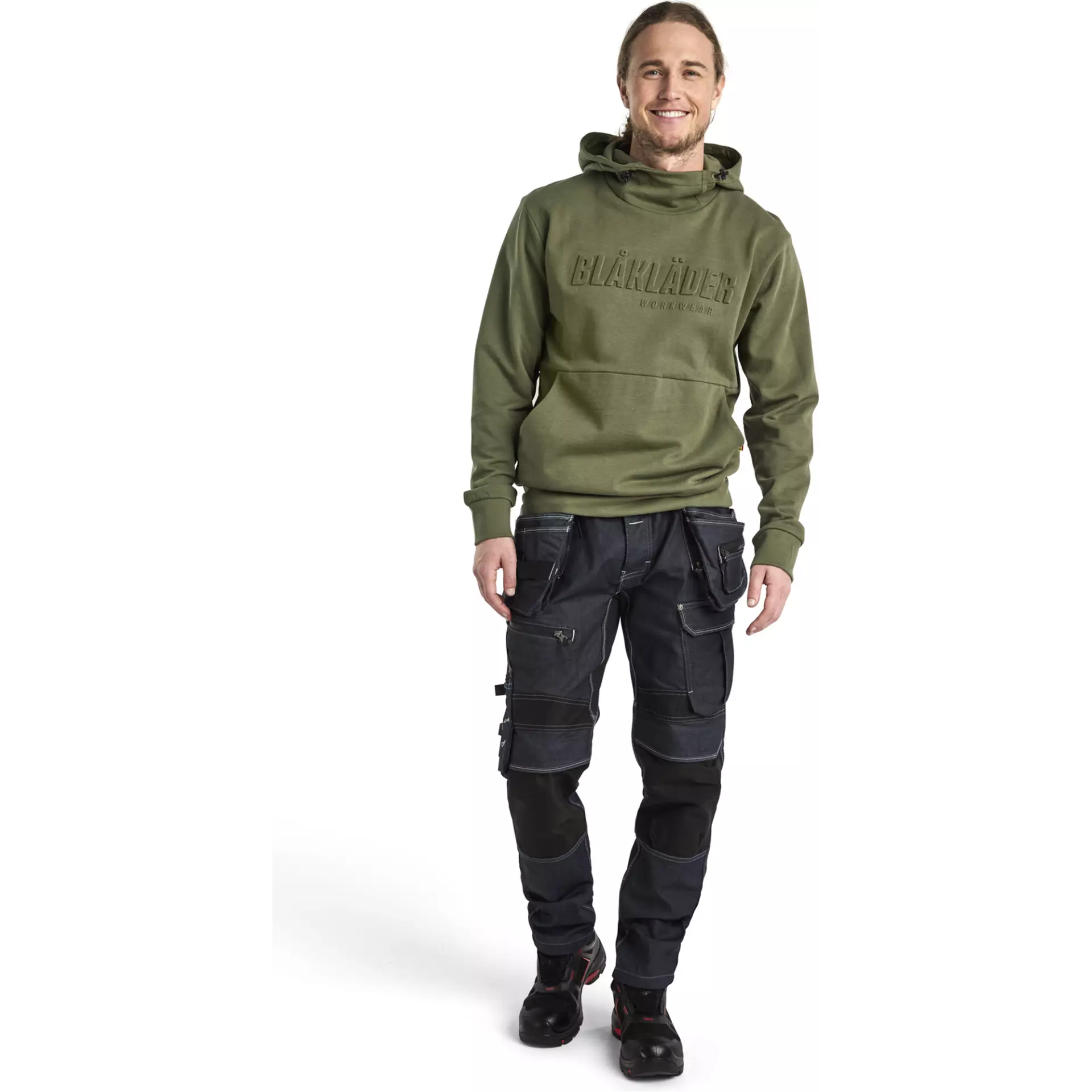 Blåkläder 353011584109, 3D Kapuzen Sweatshirt, Herbstgrün, image 5