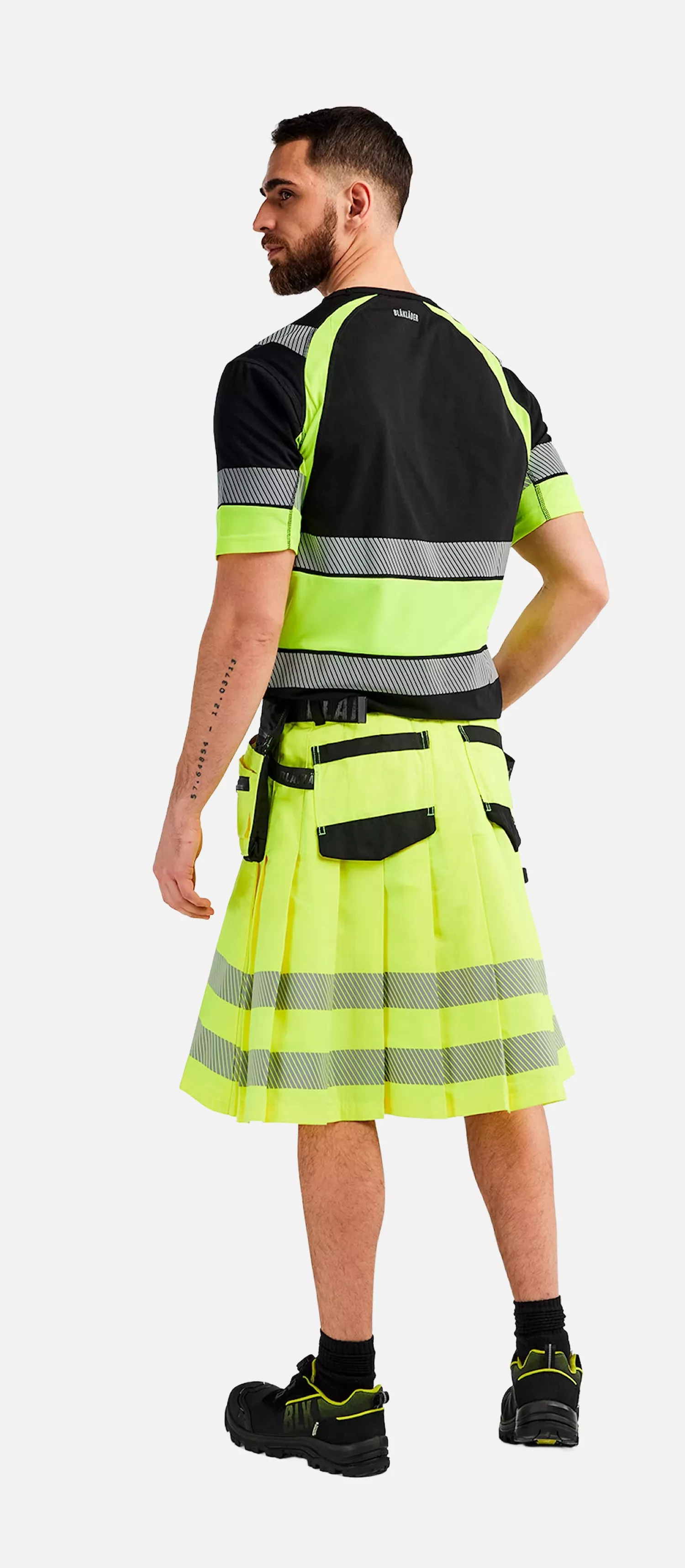 Blaklader 192118313399, High Vis Kilt, Gelb/Schwarz, image 8