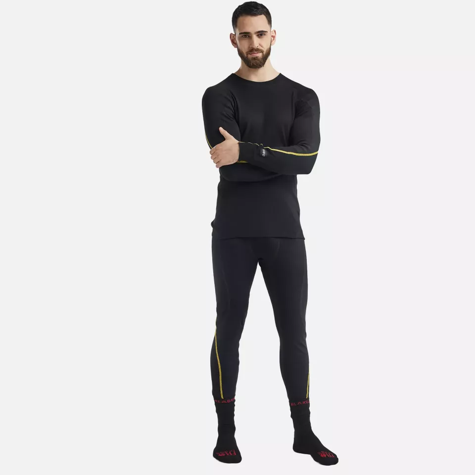 Blaklader 479410759900, Merino Wool Flame Resistant Undershirt, Black, image 5, gallery thumbnail