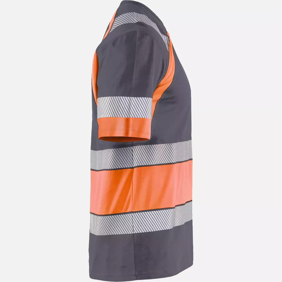 Blaklader 342110309653, High Vis T-Shirt, Mittelgrau/Orange, image 2, gallery thumbnail