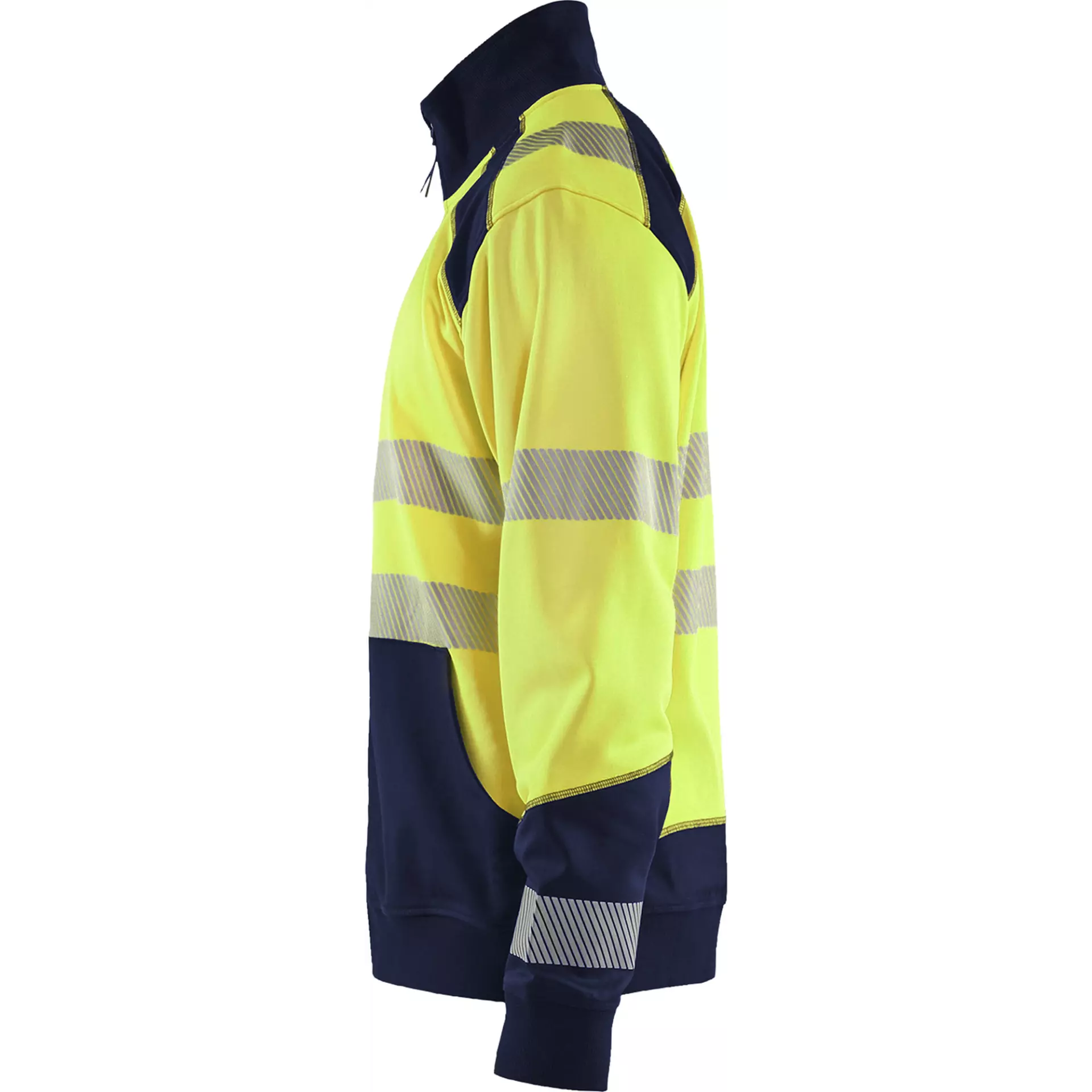 Blaklader 355625283389, High Vis Half-Zip Sweatshirt, Gelb/Marineblau, image 3