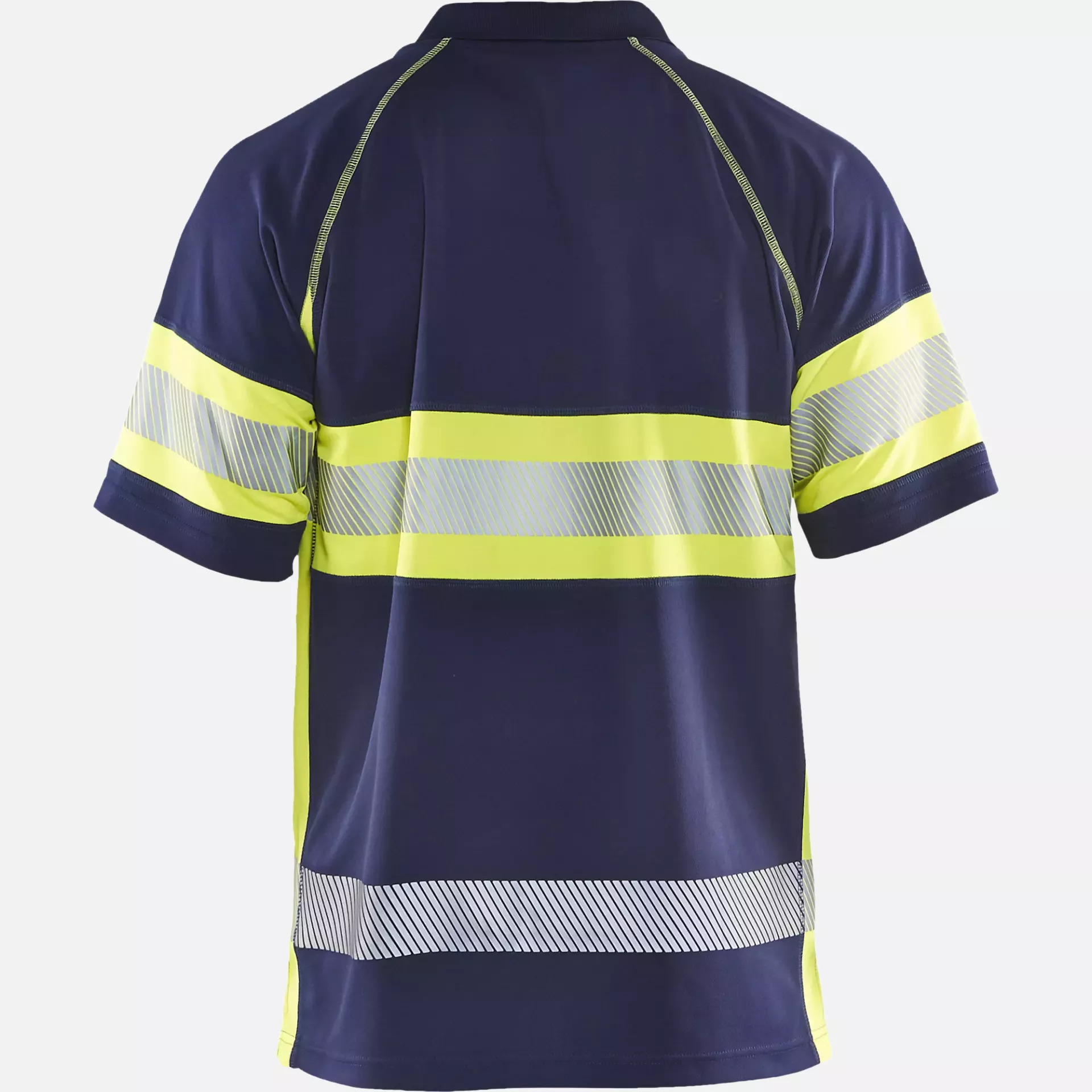Blaklader 333810518933, High Vis UV Protection Polo Shirt, Navy Blue/ Yellow, image 4
