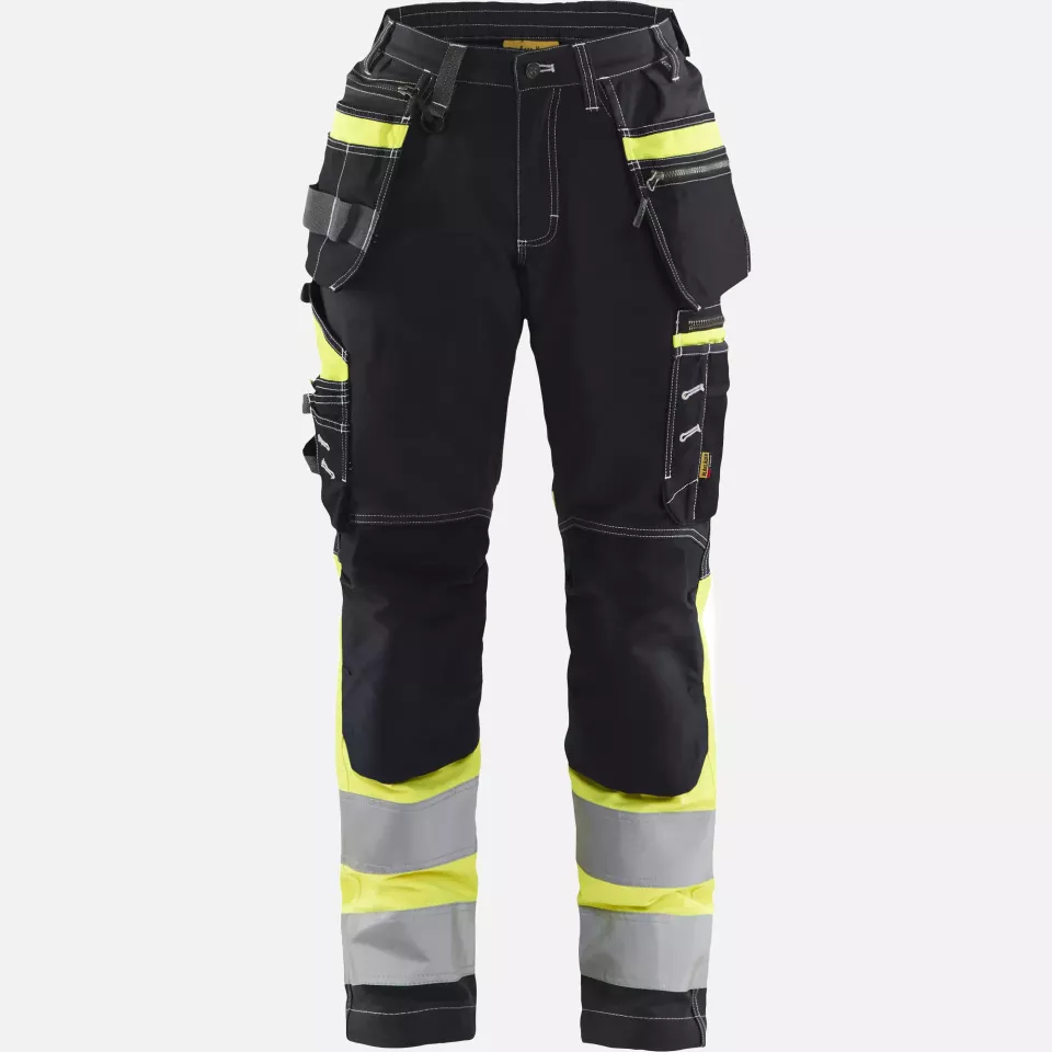 Blaklader 719613709933, High Vis Damen Stretch Arbeitshose, Schwarz/Gelb, image 1, gallery thumbnail