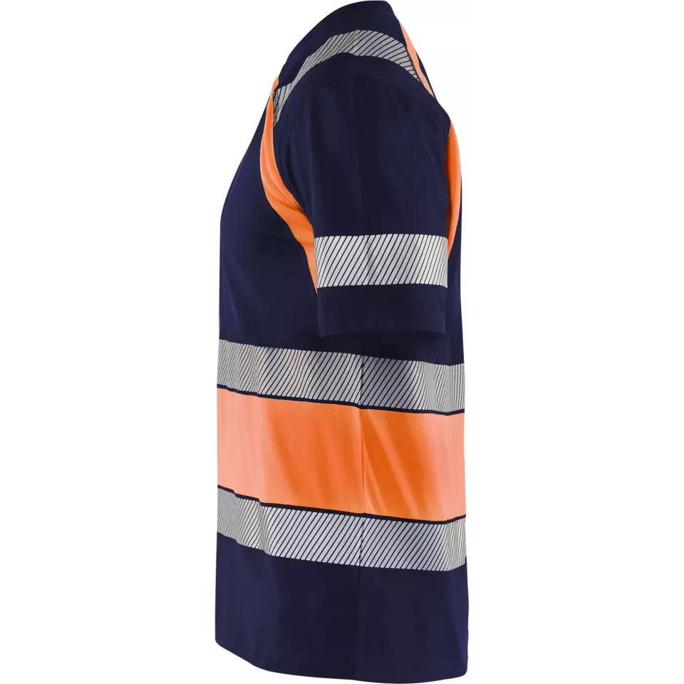 Blåkläder 342110308853, High Vis T-Shirt, Navy Blue/Orange, image 3, gallery thumbnail
