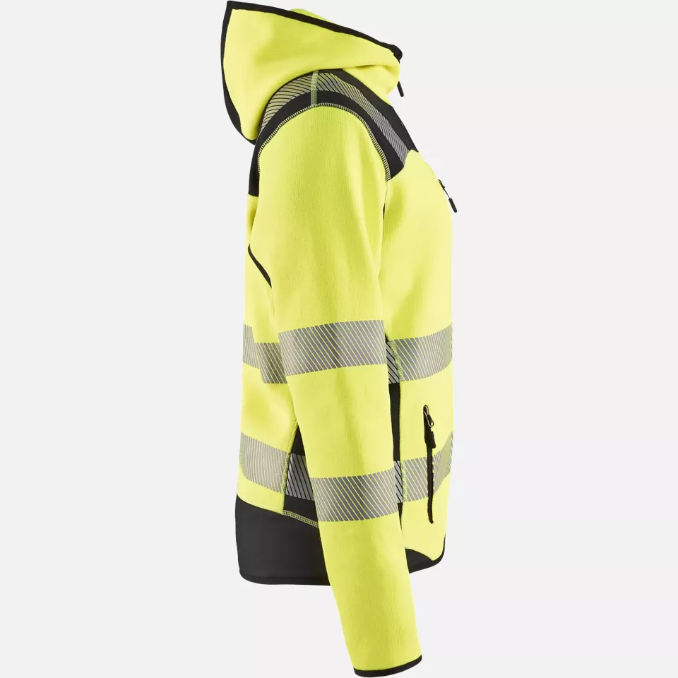 Blaklader 496721203399, High Vis Ladies Knitted Jacket, Yellow/Black, image 2, gallery thumbnail