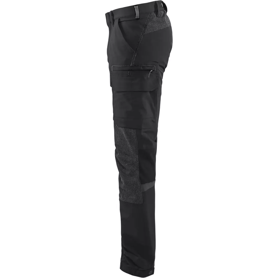 Blaklader 142216459998, 4-Way Service Stretch Work Trousers, Black/Dark Grey, image 3, gallery thumbnail