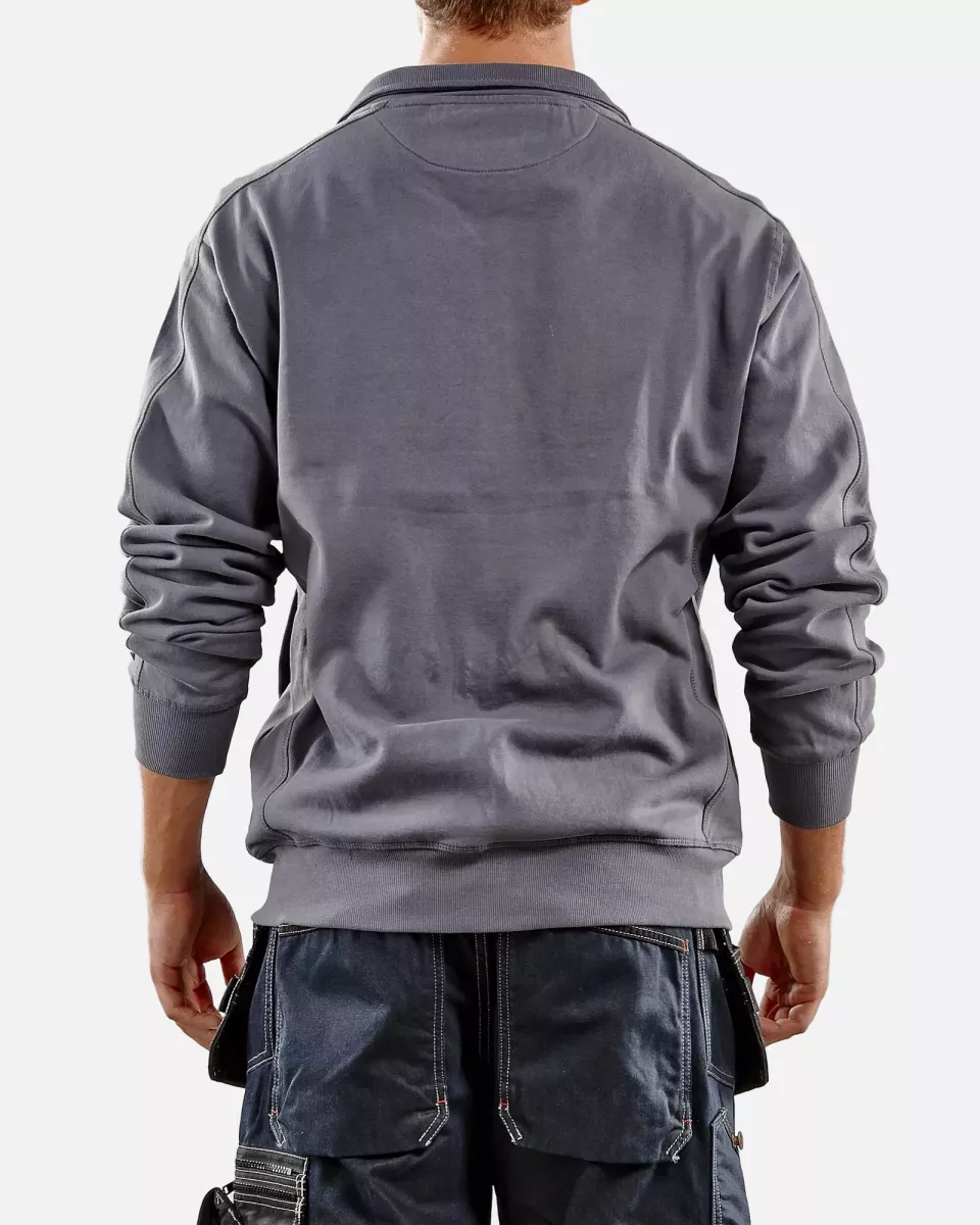 Blaklader 334910489400, Zip Sweatshirt, Grey, image 5, gallery thumbnail