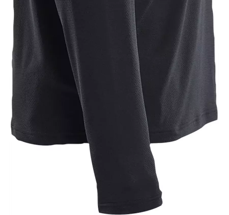 **Long Sleeve** design offers full-arm coverage for added protection and comfort.