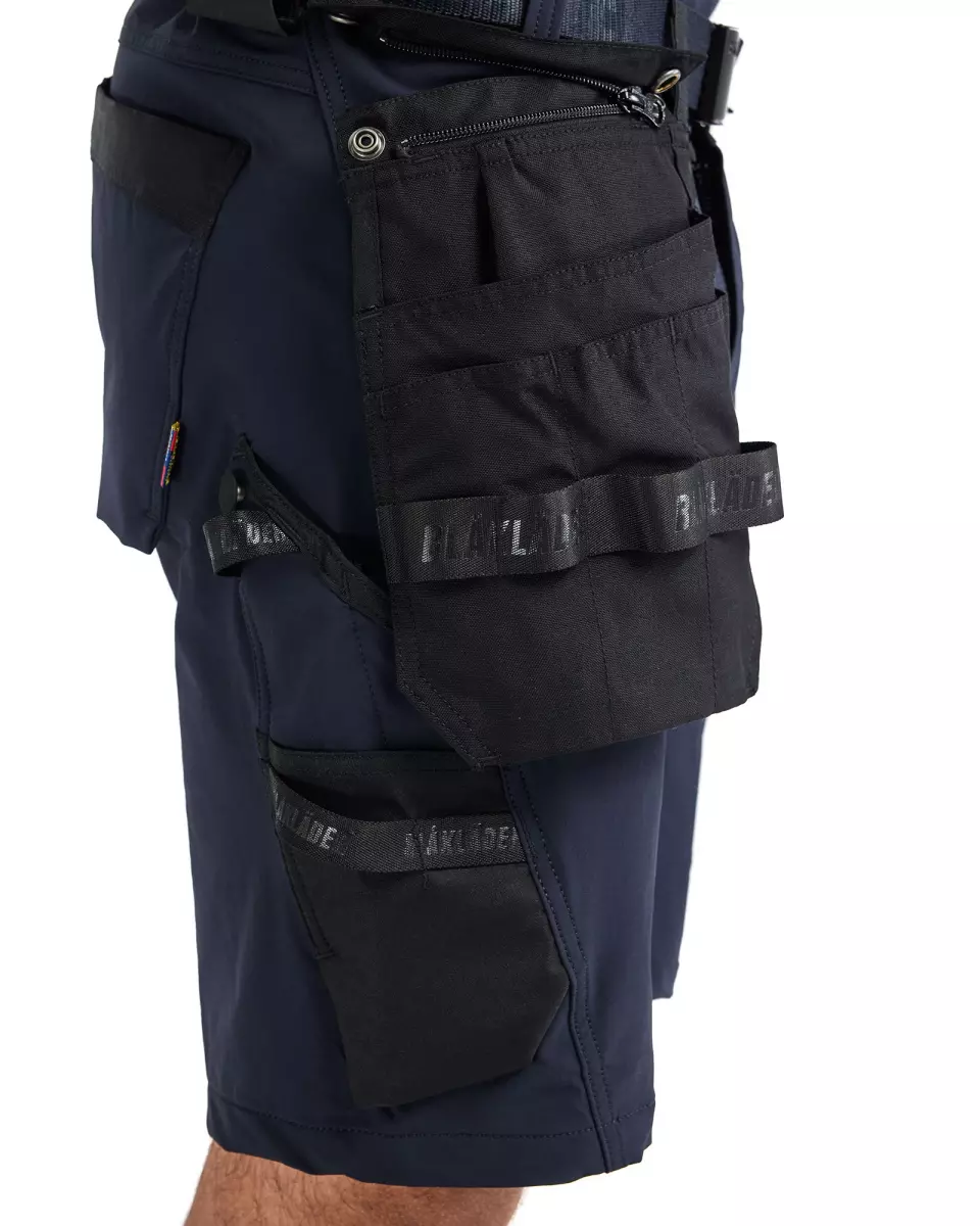 Blåkläder 170216458699, 4-Way Stretch Craftsman Shorts, Dark Navy/Black, image 7, gallery thumbnail