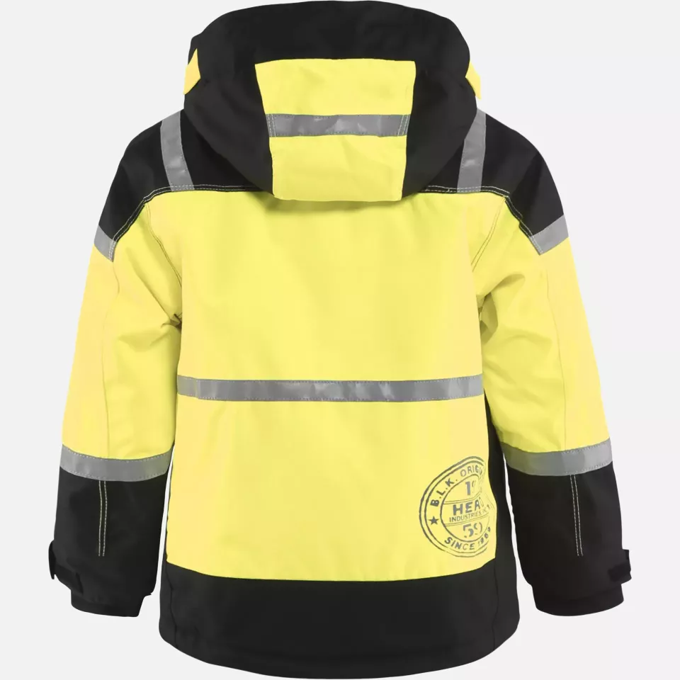 Blaklader 485819779933, Children's Winter Jacket, Black/Yellow, image 4, gallery thumbnail