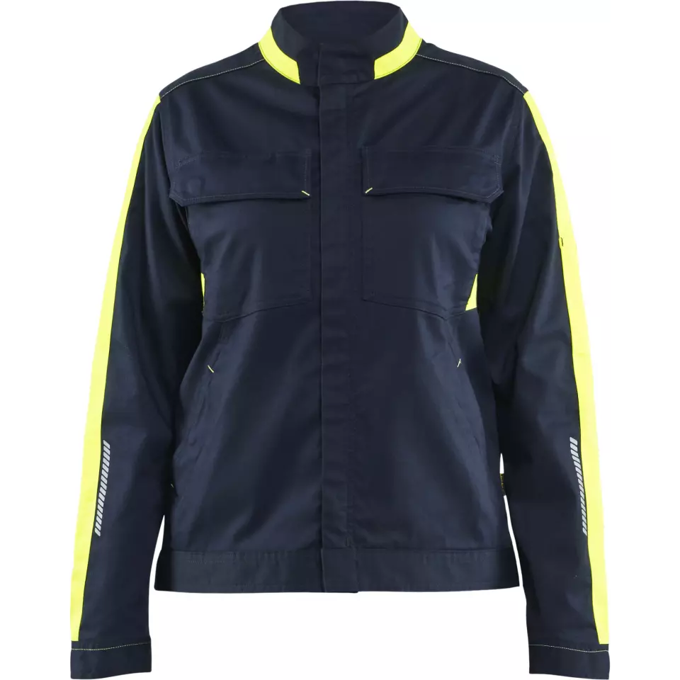 Blaklader 444318328633, Ladies Stretch Industrial Jacket, Dark Navy/Yellow