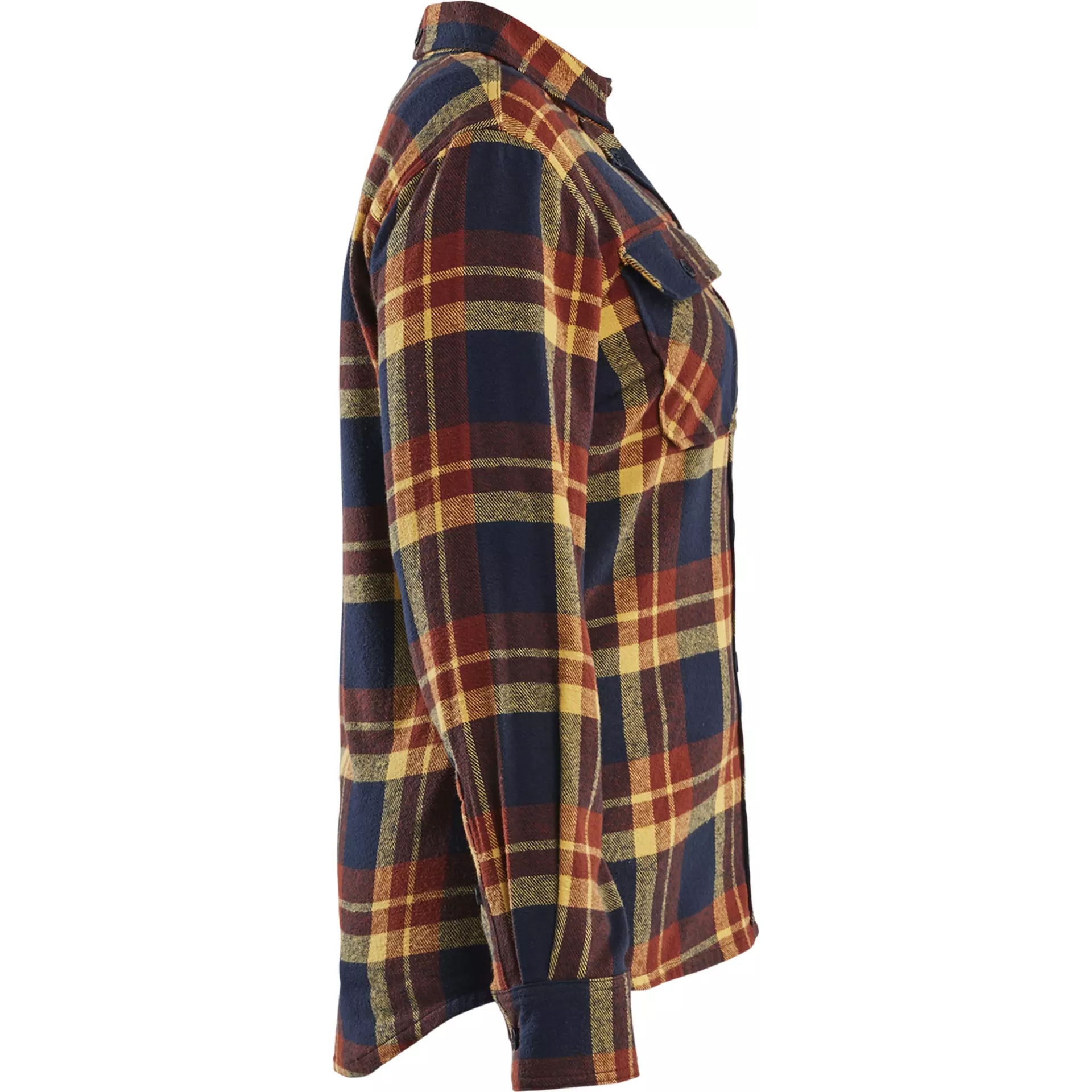 Blaklader 321811685986, Damen Flanellhemd, Rostrot/Dunkelblau, image 2