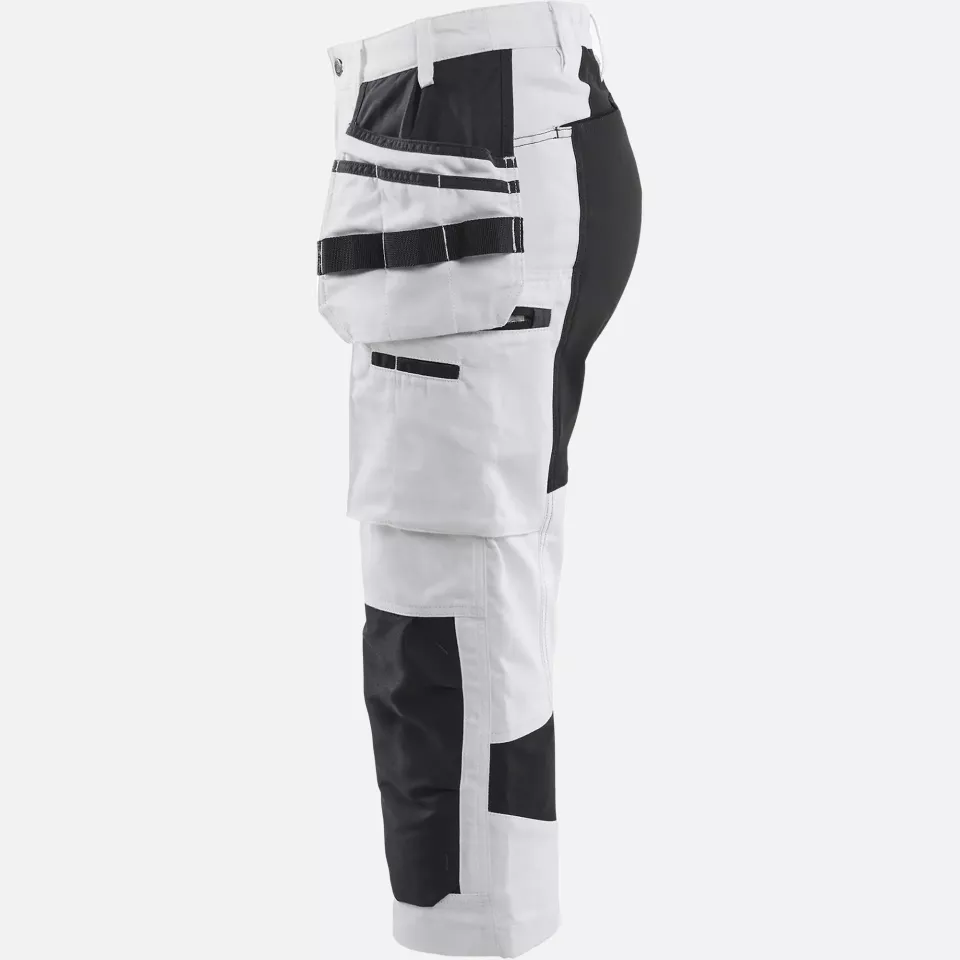 Blaklader 710913101099, Women's Painter Pirate Trousers with Stretch, White/Black, image 3, gallery thumbnail