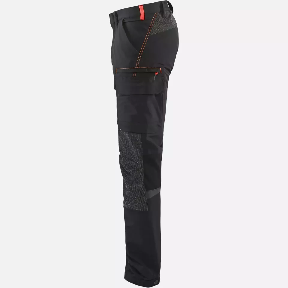 Blaklader 142216459956, 4-Wege-Service Stretch Arbeitshose, Schwarz/Rot, image 3, gallery thumbnail