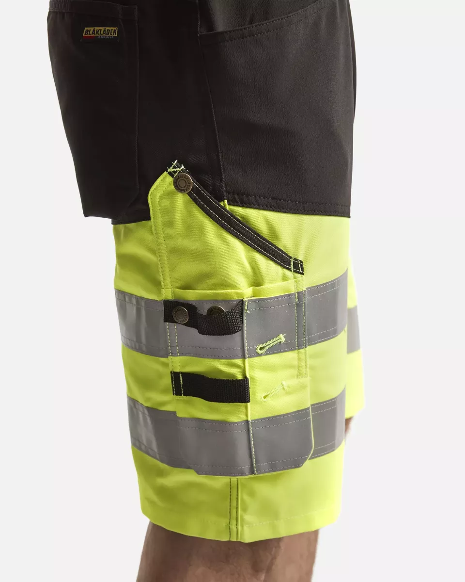 Blaklader 154118119933, High Vis Stretch Shorts, Black/Yellow, image 7, gallery thumbnail