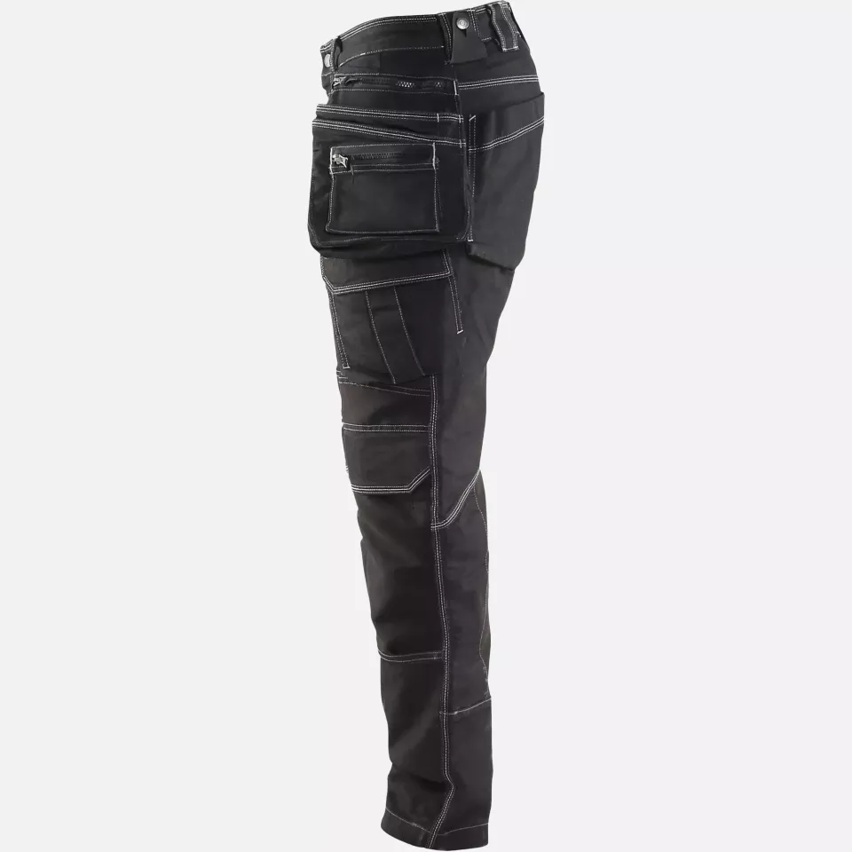 Blaklader 199011419900, X1900 Stretch Craftsman Work Trousers, Black, image 3, gallery thumbnail