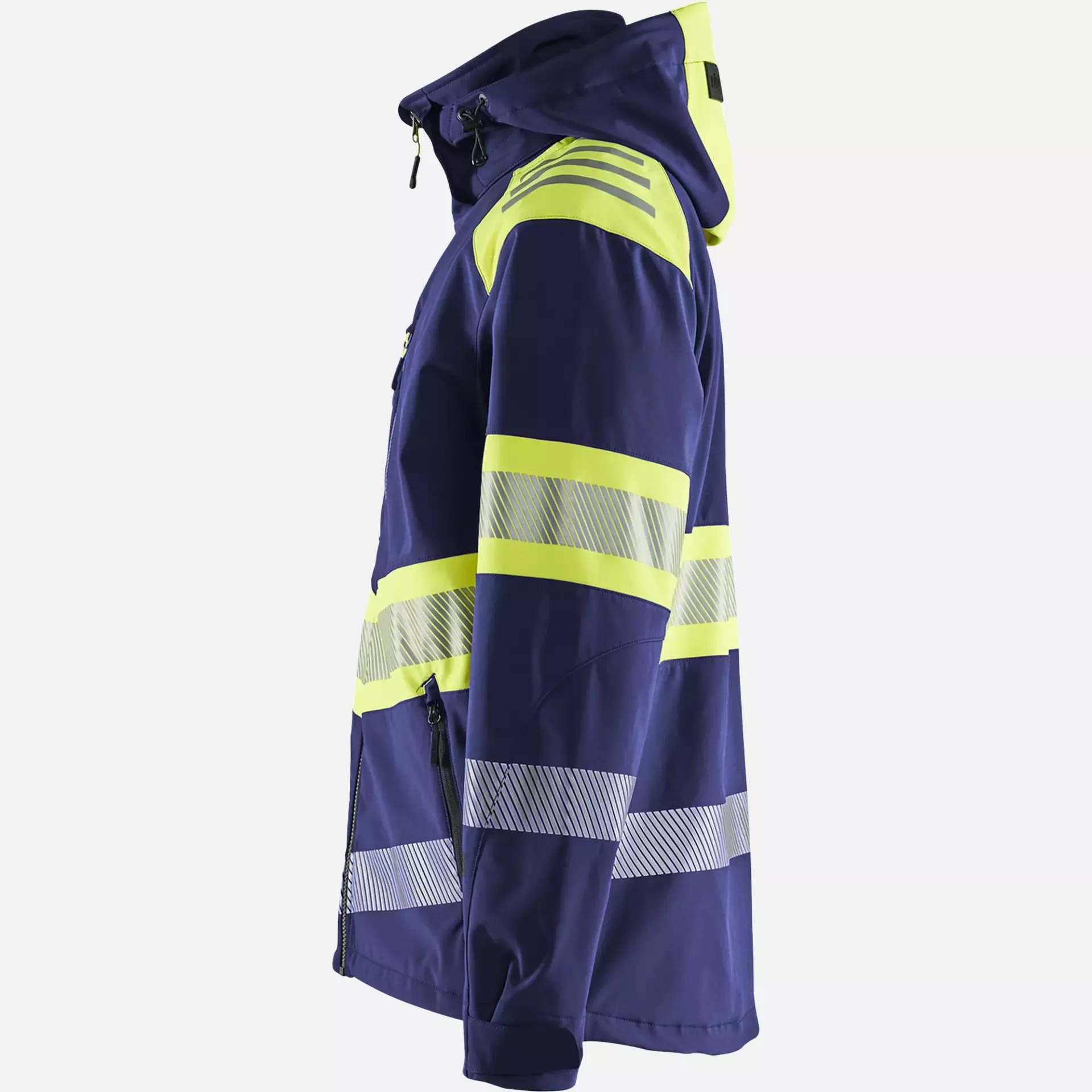 Blaklader 449425138933, High Vis Softshell Jacket, Navy/ Yellow, image 3