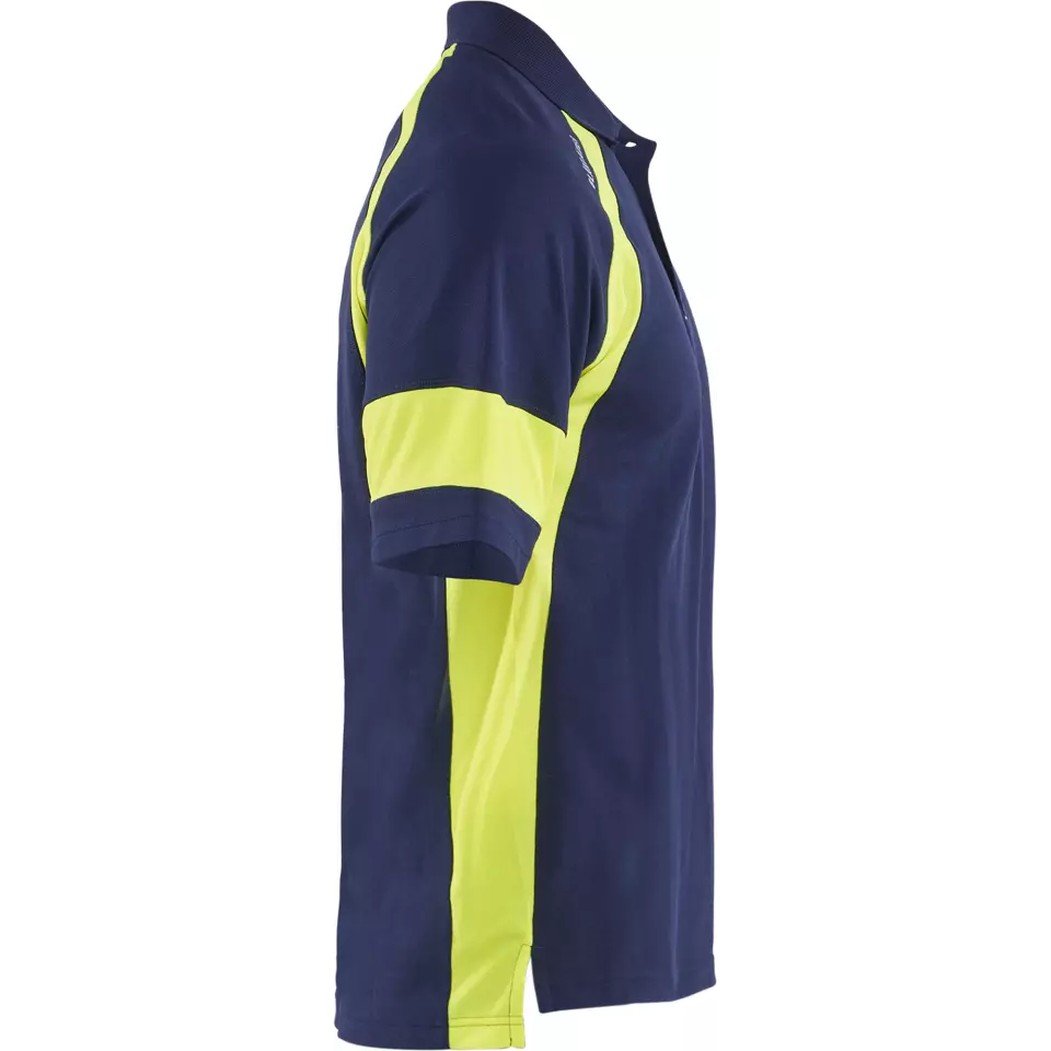 Blaklader 352810508933, High Vis Polo Shirt, Navy Blue/ Yellow, image 2, gallery thumbnail