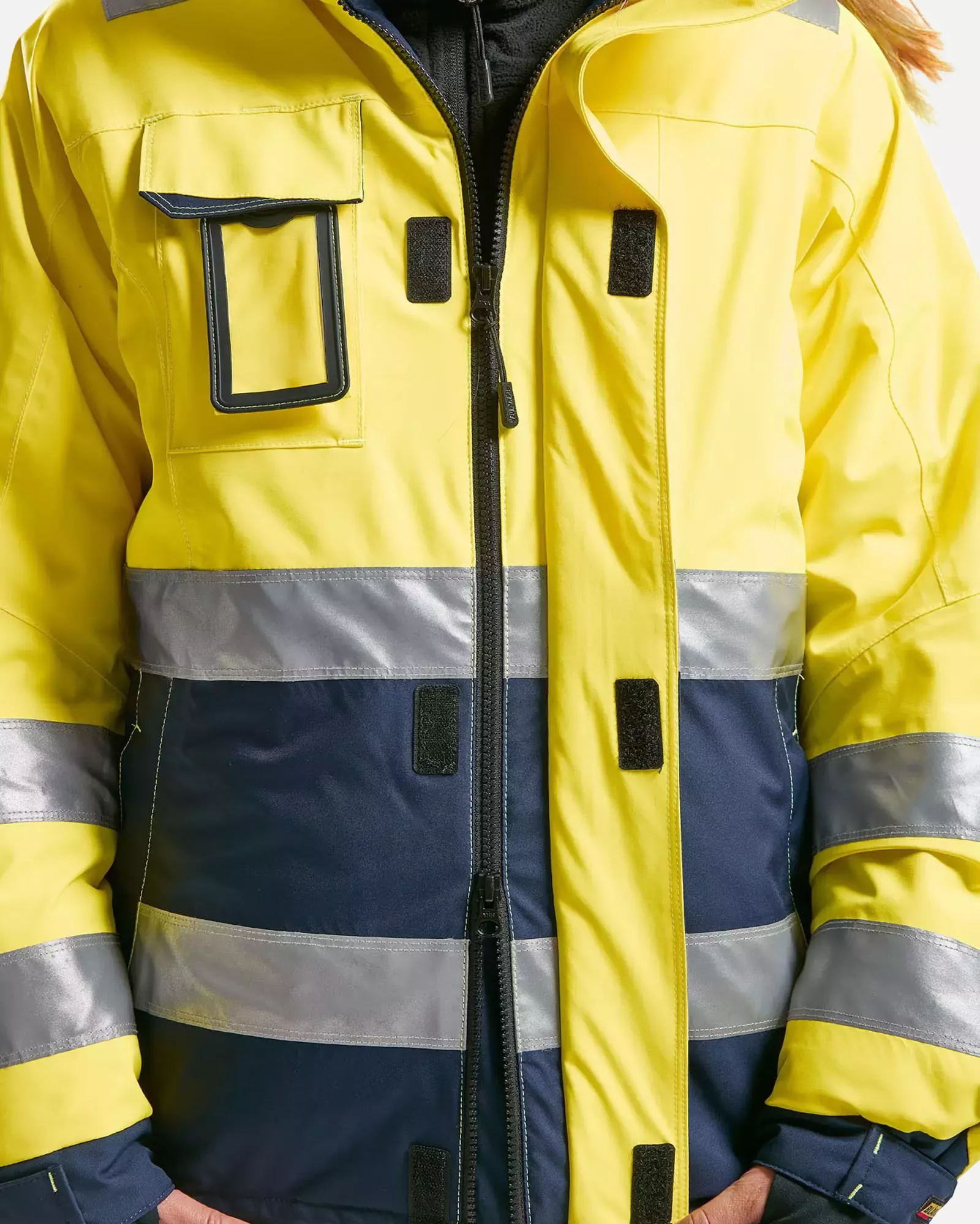 Blaklader 487219873389, High Vis Women's Winter Jacket, Yellow/Navy Blue, image 8