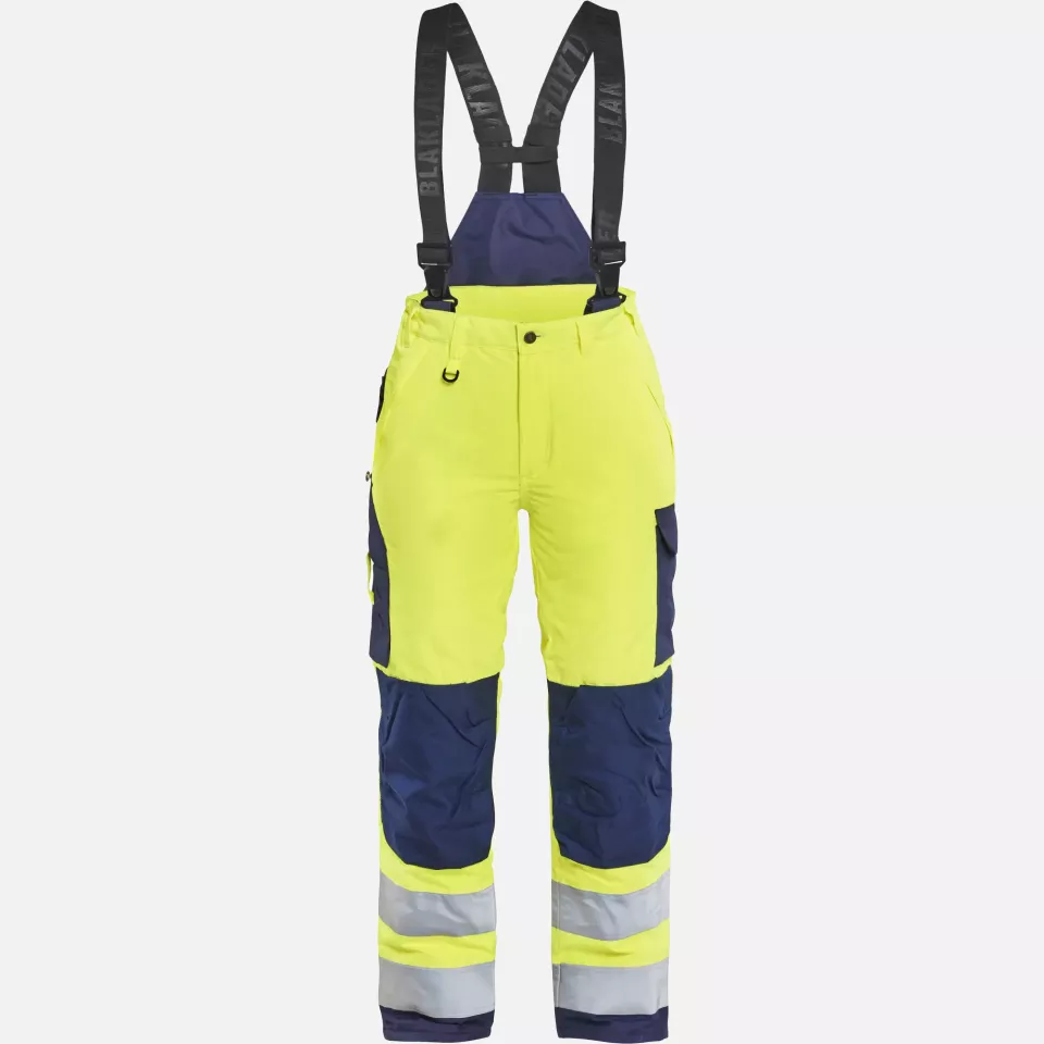 Blaklader 788519773389, High Vis Ladies Winter Work Trousers, Yellow/Navy Blue, image 1, gallery thumbnail