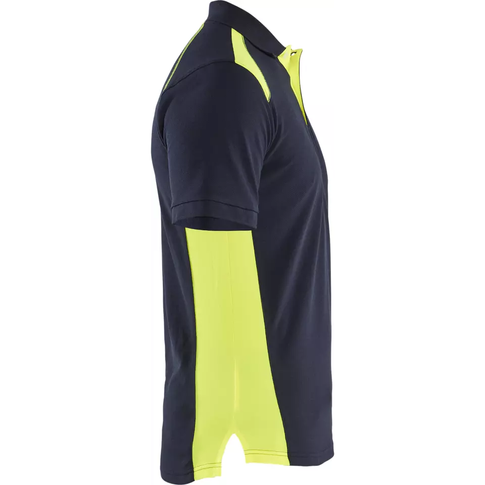 Blaklader 332410508633, Polo Shirt, Dark Navy/Yellow, image 2, gallery thumbnail