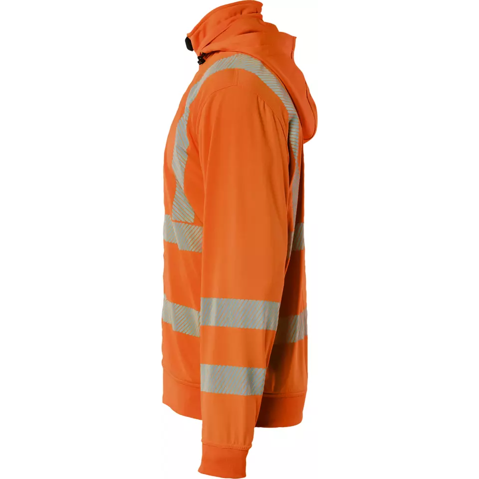 Blåkläder 357325385300, High Vis Sweatshirt mit abnehmbarer Kapuze, Orange, image 3, gallery thumbnail