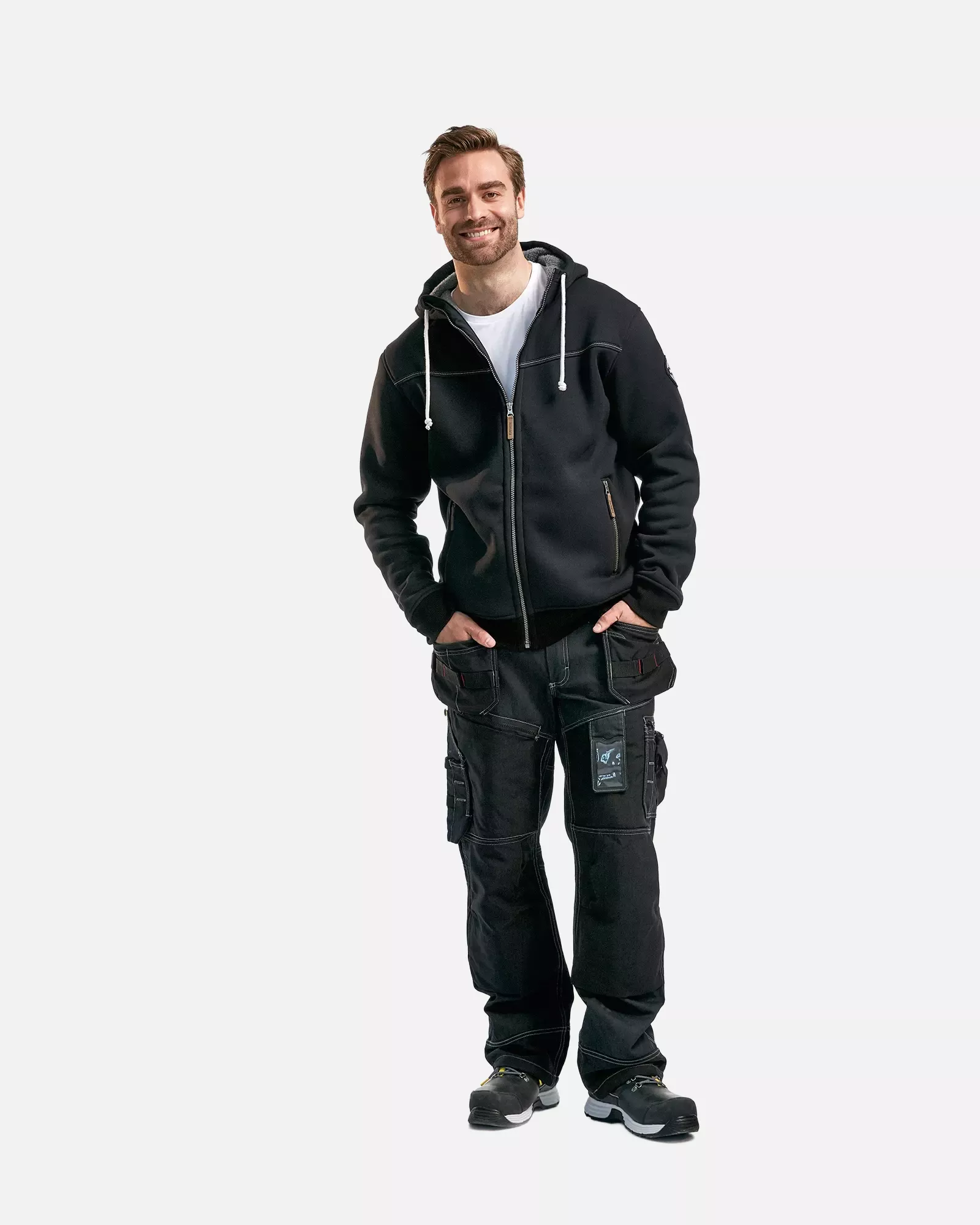 Blaklader 493325149900, Pile Lined Hooded Sweatshirt, Black, image 5