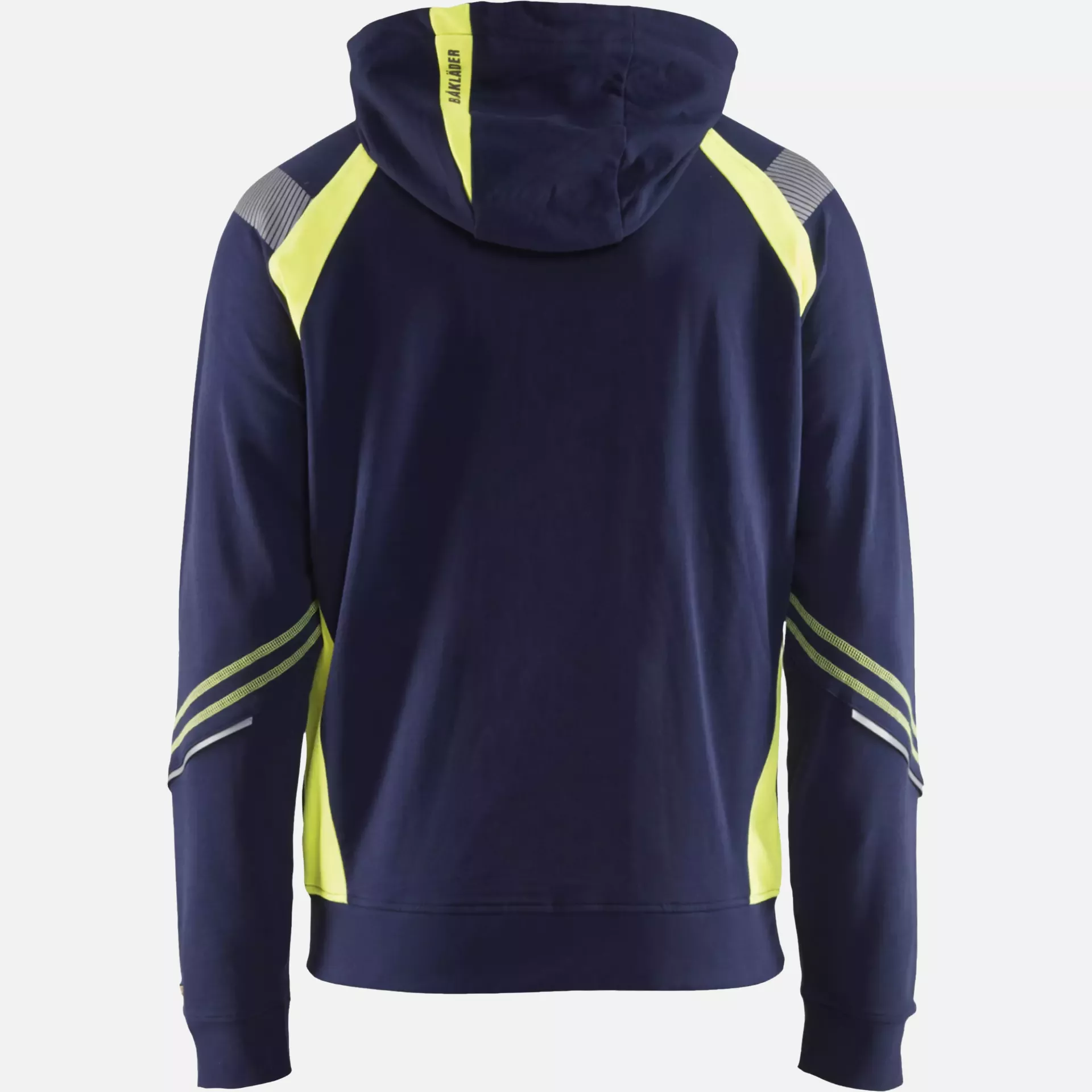 Blaklader 343311588933, Zip Sweatshirt, Navy/ Yellow, image 4