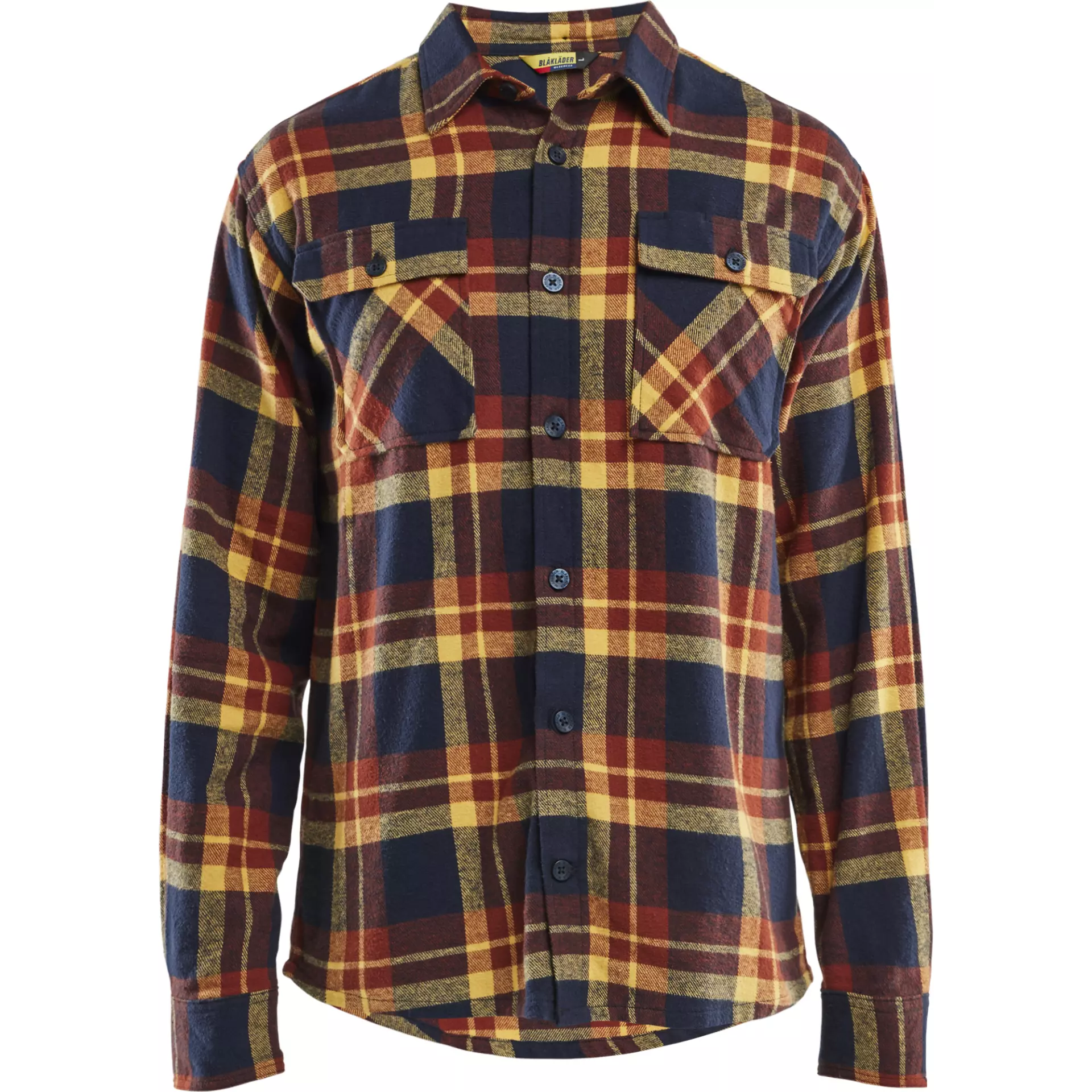 Blaklader 328811685986, Flannel Shirt, Rust Red/Dark Blue