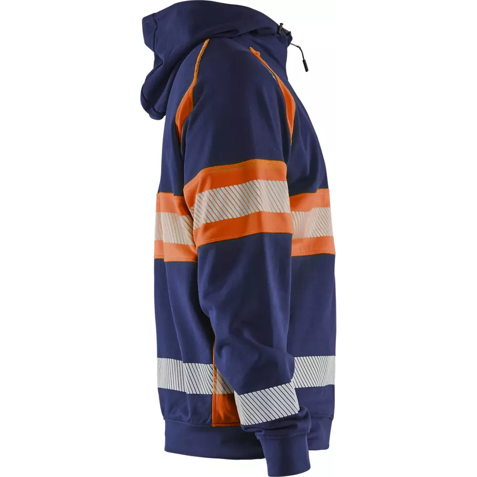 Blåkläder 355211588953, High Vis Hoodie Jacket, Navy Blue/Orange, image 2, gallery thumbnail