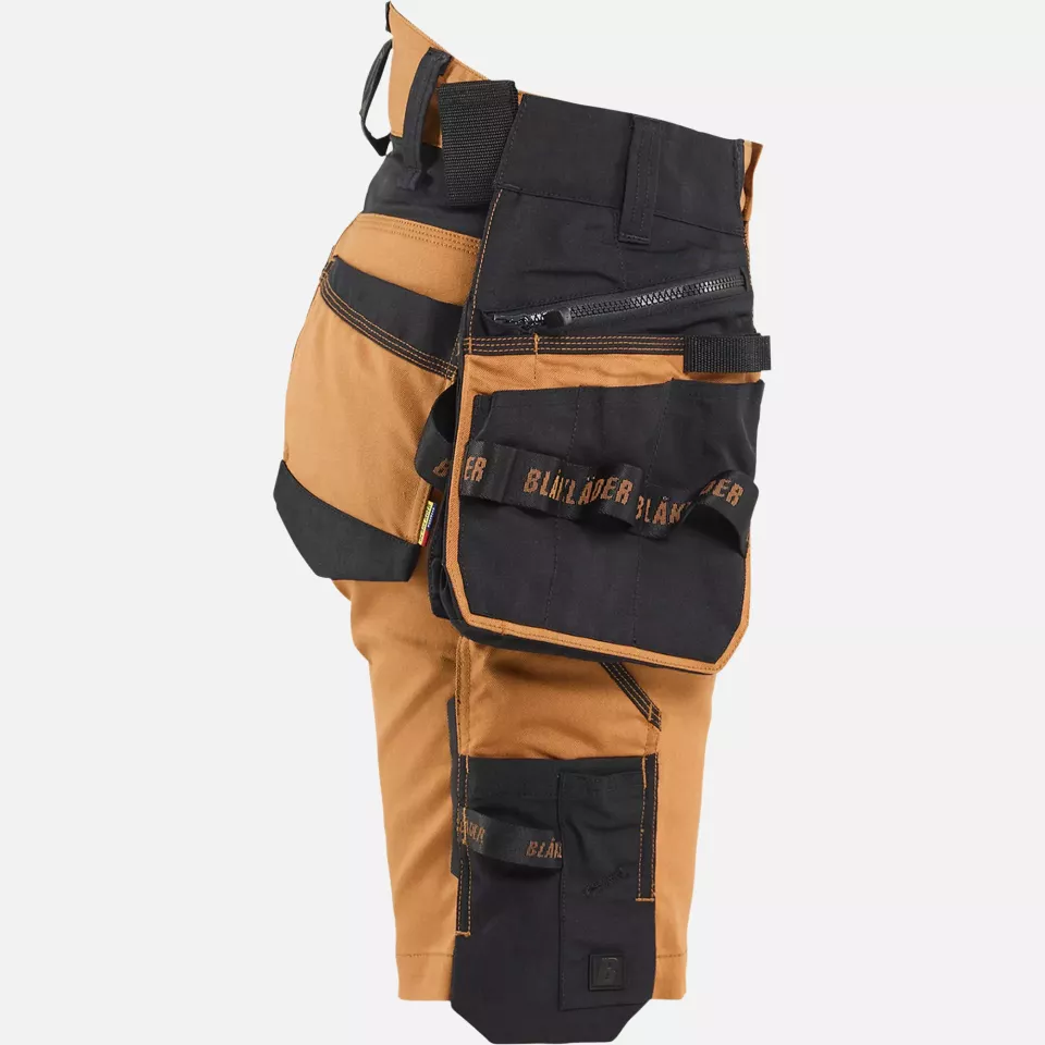 Blaklader 717511494099, STRIKER Ladies Stretch Craftsman Shorts, Rust/Black, image 2, gallery thumbnail