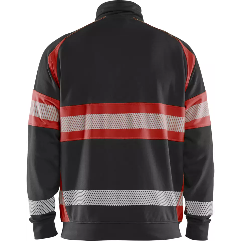 Blaklader 355111589955, High Vis Sweatjacke, Schwarz/High Vis Rot, image 4, gallery thumbnail