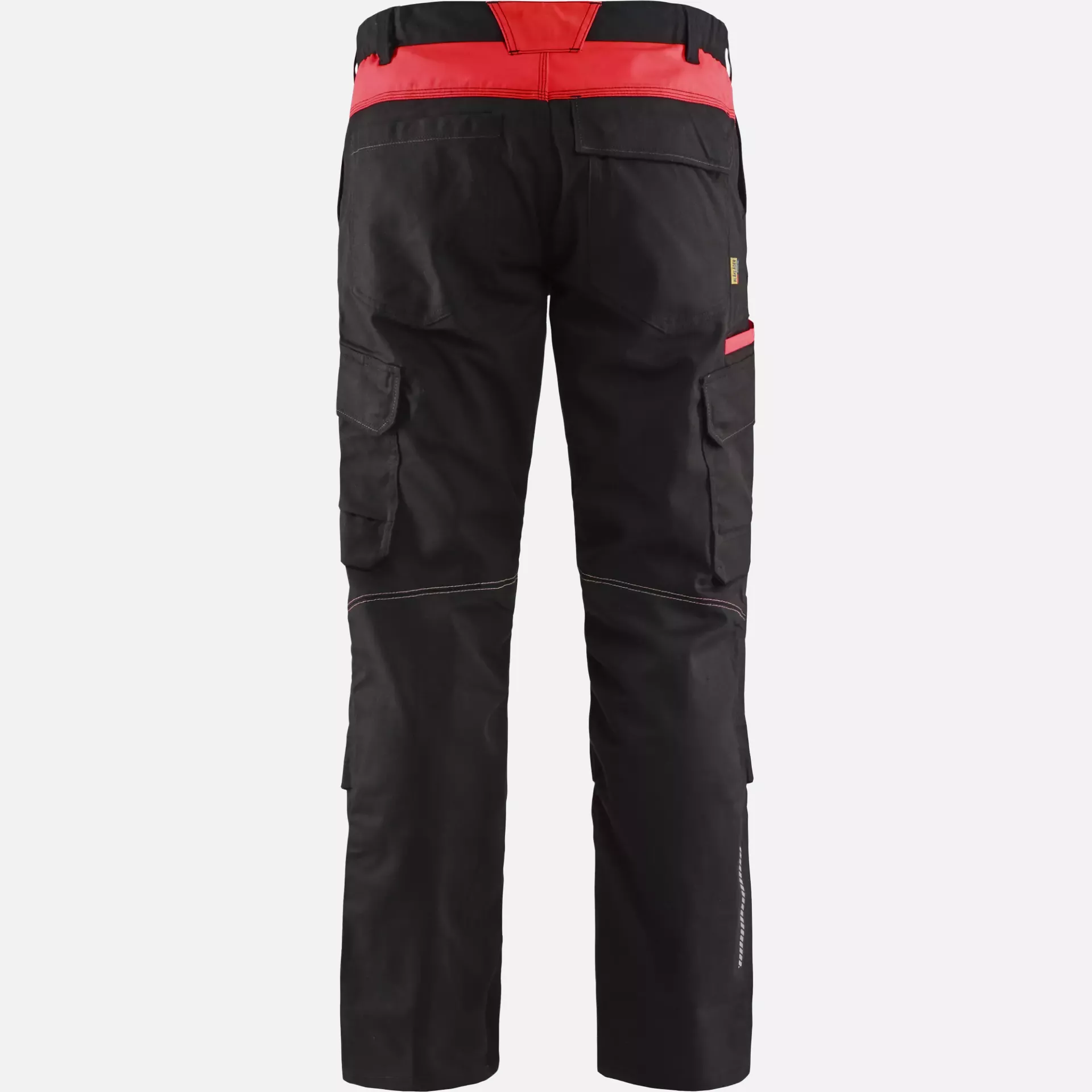 Blaklader 144818329956, Industrie Stretch Arbeitshose mit Kniepolstertaschen, Schwarz/Rot, image 4