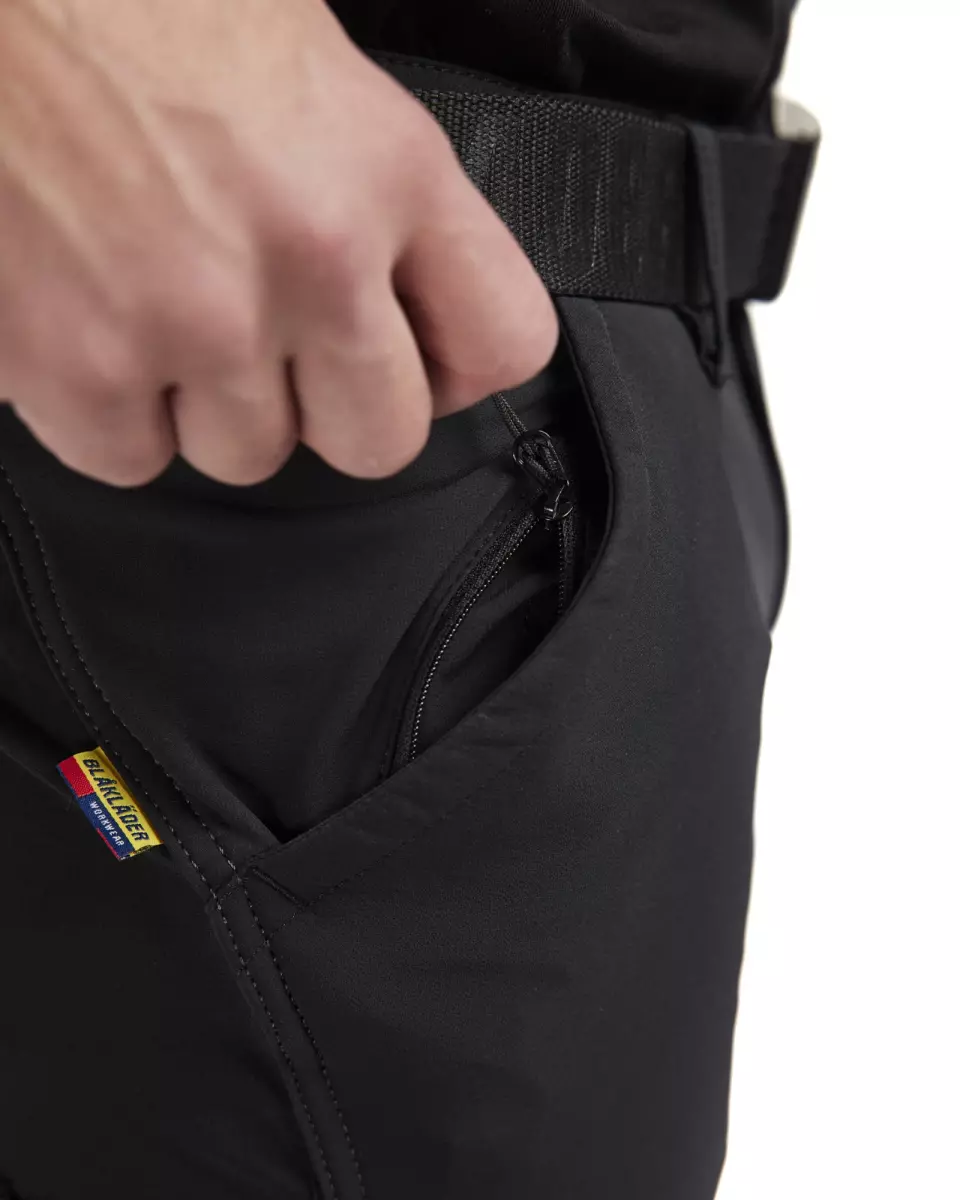 Blaklader 142216459998, 4-Way Service Stretch Work Trousers, Black/Dark Grey, image 6, gallery thumbnail
