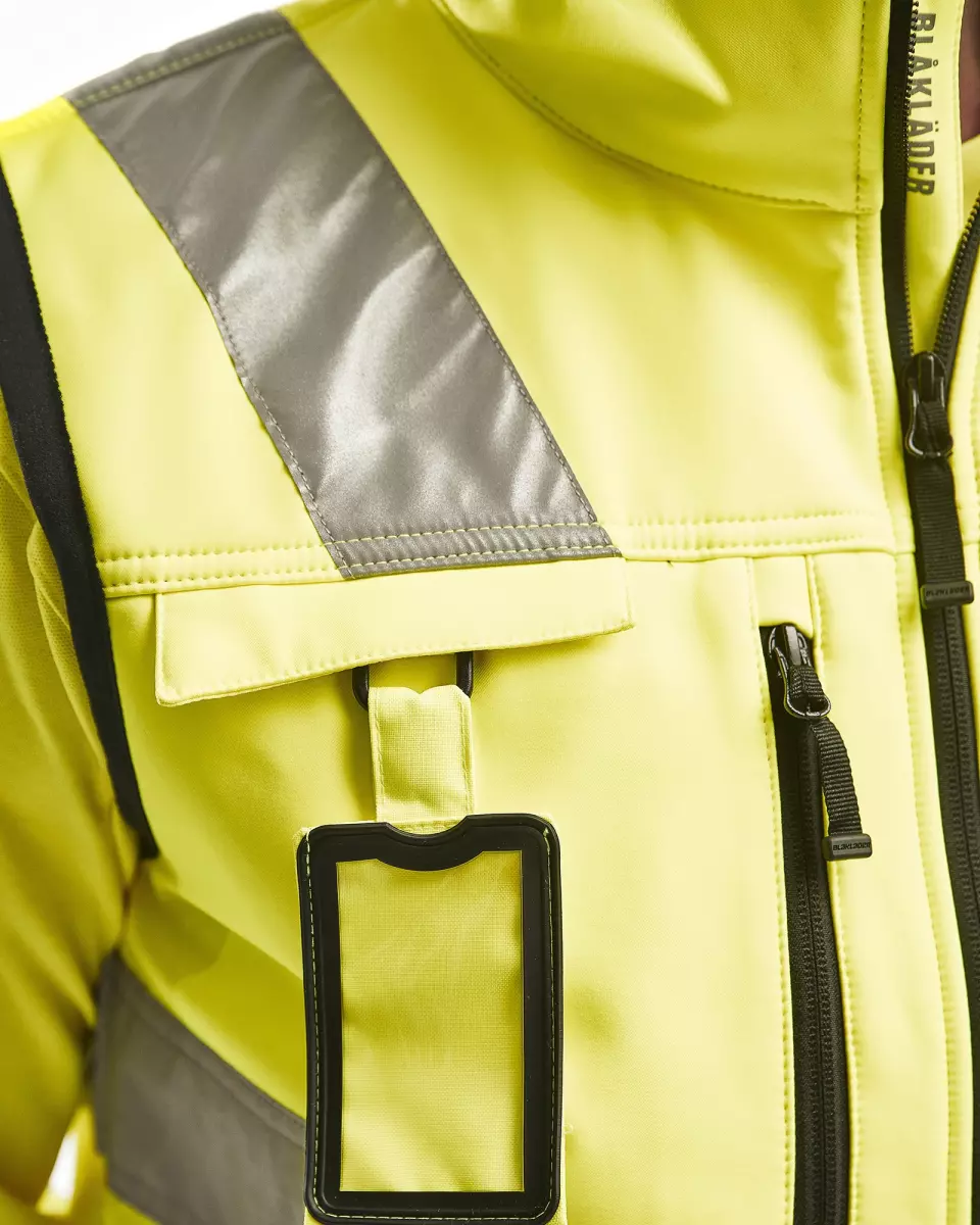 Blåkläder 304925173300, High Vis Softshell Vest, Yellow, image 7, gallery thumbnail