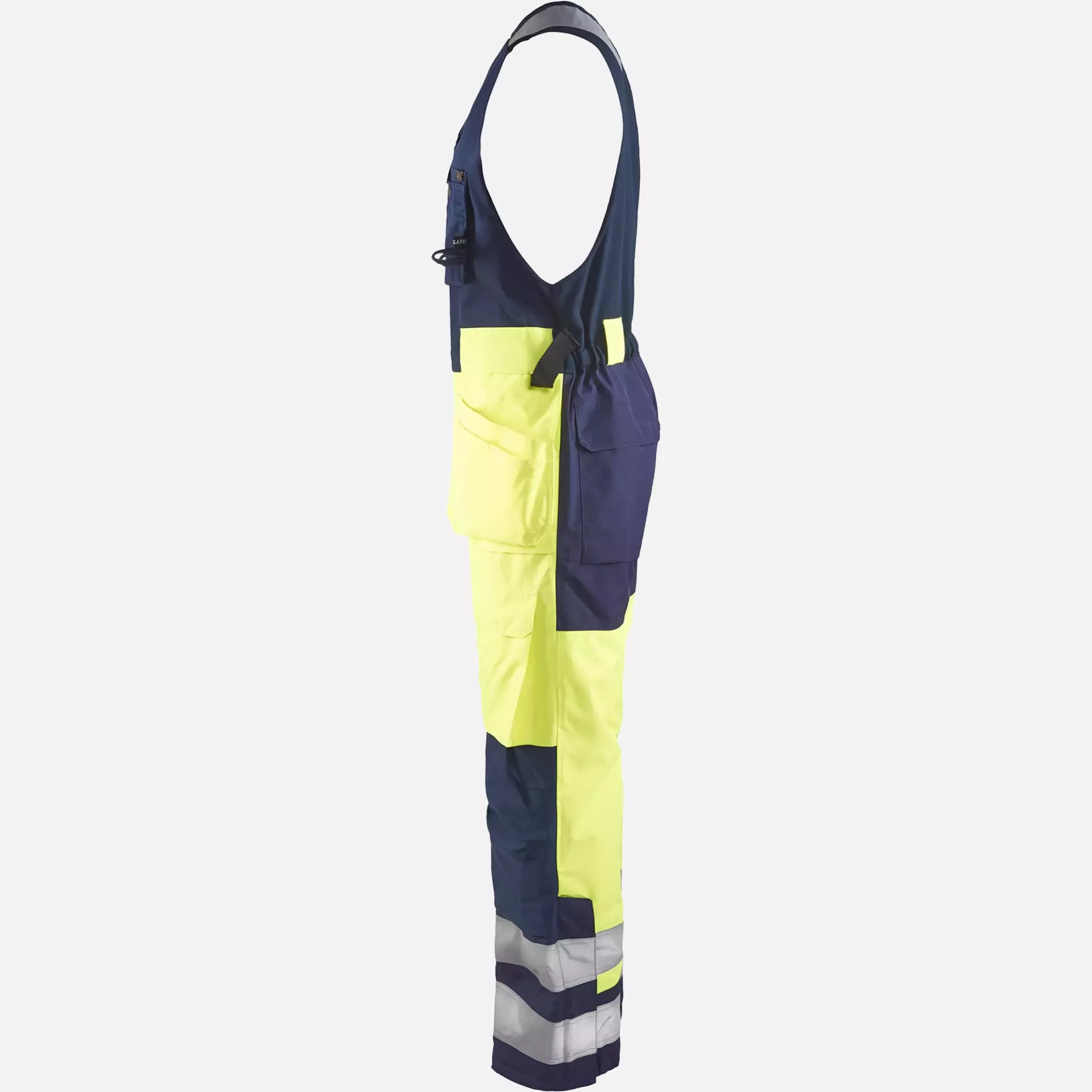 Blaklader 850419773389, High Vis Sleeveless Coverall, Yellow/Navy Blue, image 3