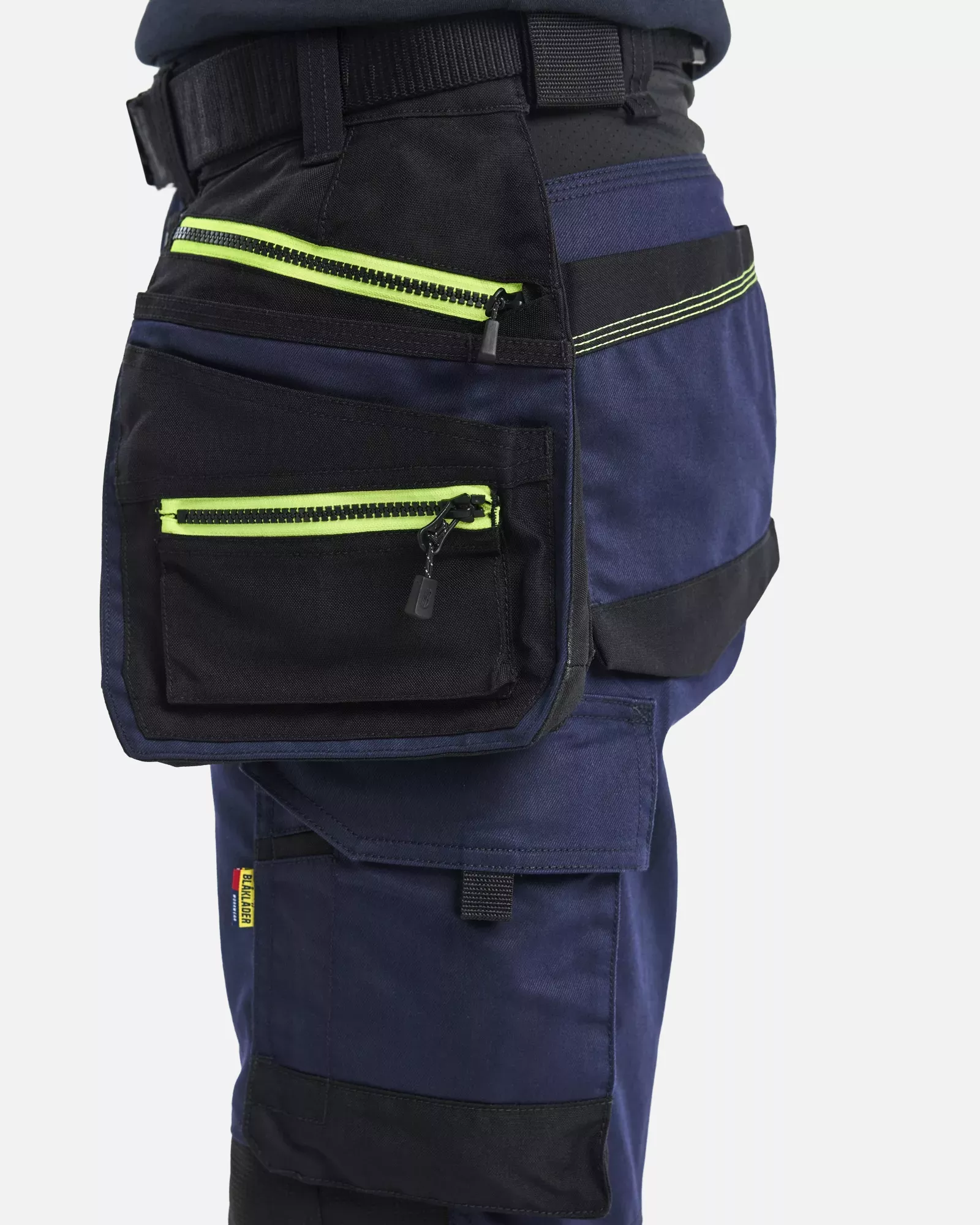 Blaklader 717011498633, STRIKER Women's Craftsman Work Trousers Stretch, Dark Navy/High Vis Yellow, image 5
