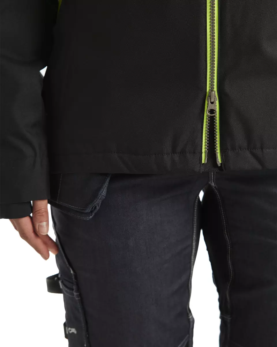 Blåkläder 497219779933, Women's Lined Lightweight Winter Jacket, Black/Yellow, image 7, gallery thumbnail