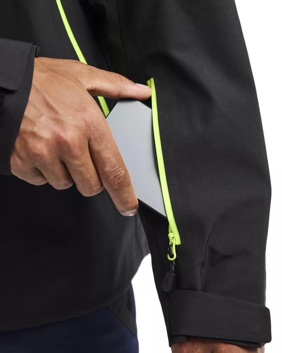 Blaklader 498019168633, Striker Shell Jacket Stretch, Dark Navy/High Vis Yellow, image 8, gallery thumbnail