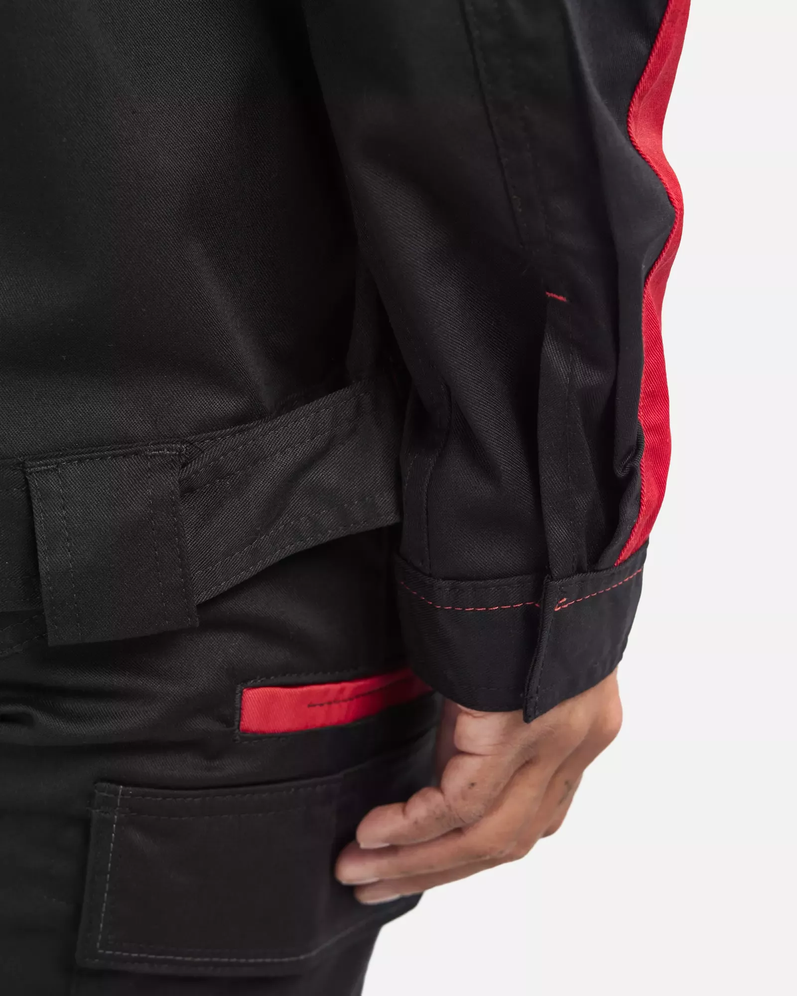 Blaklader 444318329956, Ladies Stretch Industry Jacket, Black/Red, image 7